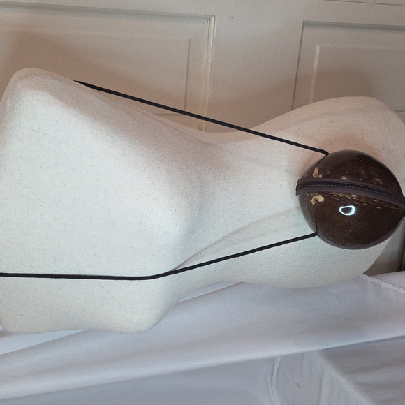 Coconut Bag Crossbody Handmade Zips open zip compartmemt inside Vintage 2005 - Picture 1 of 16